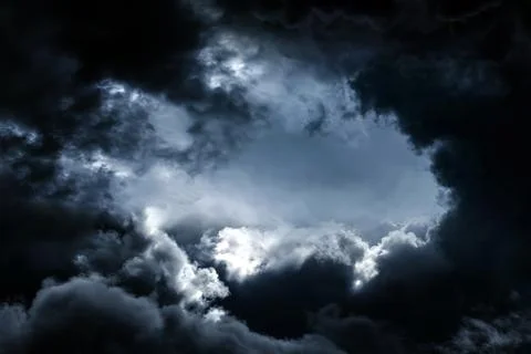 Hole in the Storm Clouds Stock Photos