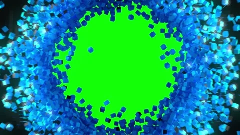 Hole in wall of cubes Stock Footage 170392991