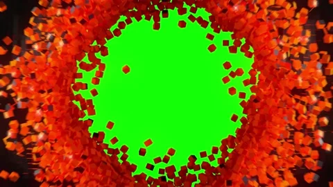 Hole in wall of cubes 動画素材 172302818