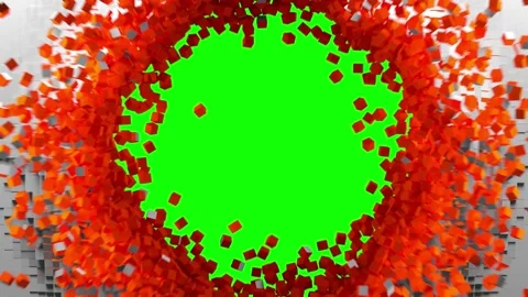 Hole in wall of cubes Stockbeeldmateriaal 178100591