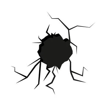 Hole in the wall Stock Illustration