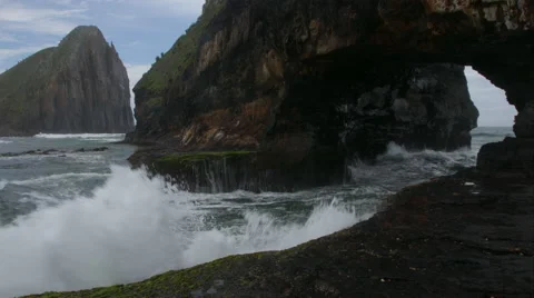Hole in the Wall  Transkei Stock Footage 46741468