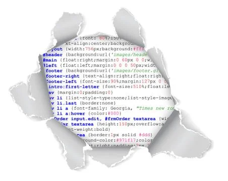 Hole in the webpage Stock Illustration