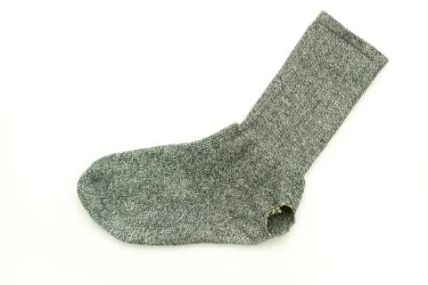 Holed sock Stock Photos