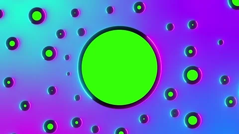 Holes logo type green screen animation with gradient purple wall with holes  Stock Footage 261471443