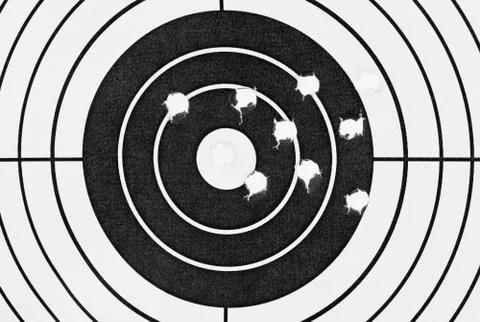 Holes in target 写真素材