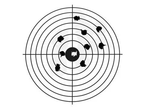 Holes in target Stock Photos