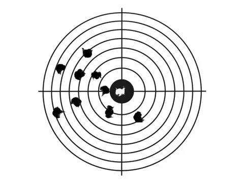 Holes in target 写真素材