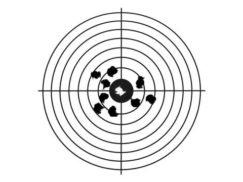 Holes in target Stock Photos