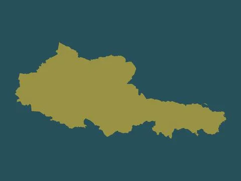 Holguin, Cuba. Solid color shape Stock Illustration