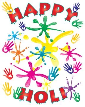 Holi card Stock Illustration