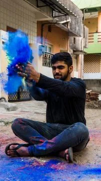 Holi color splash Stock Photos