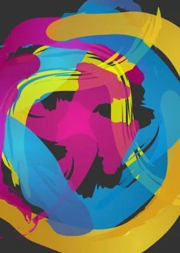 Holi colored abstract background Stock Illustration