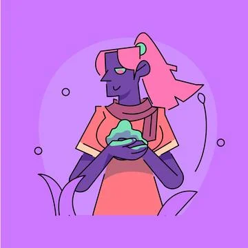 Holi Festivities in Vector. A Fun-filled Celebration of Spring, Colors, and.. Stock Illustration