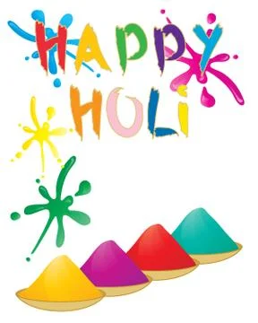 Holi greeting Illustrazione stock