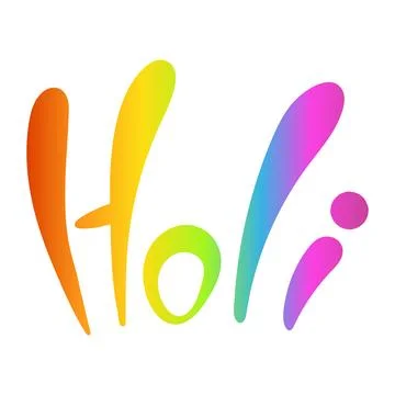 Holi hand lettering isolated Stock Illustration