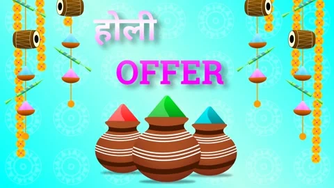 Holi offer background Video stock 232219936