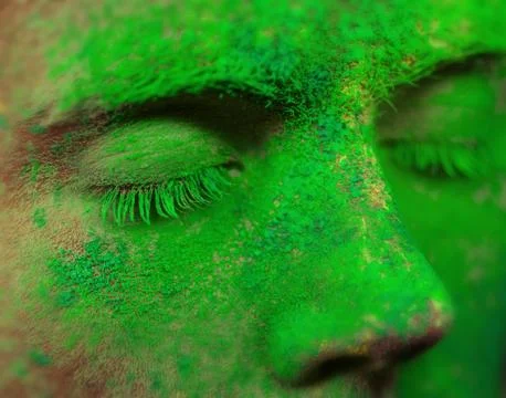 Holi panted face Stock Photos