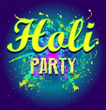 Holi party Stock Illustration