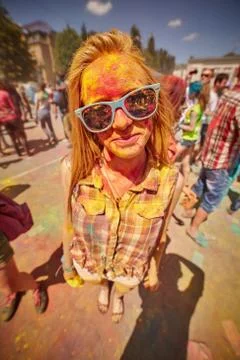 Holi people Фото