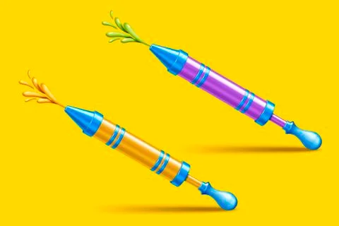 Holi pichkari object Stock Illustration