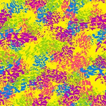 Holi seamless pattern. Ornament of bright colored spots. Colorful background. Illustrazione stock