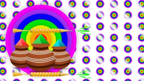 Holi text free greetings background Stock Footage 232220992
