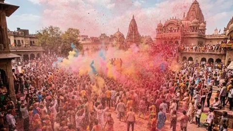 Holi Transitions After Effects stock