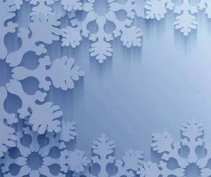 Holiday 3D Snowflake Background Stock Illustration