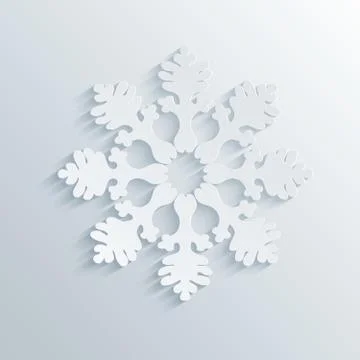 Holiday 3D Snowflake Stock Illustration