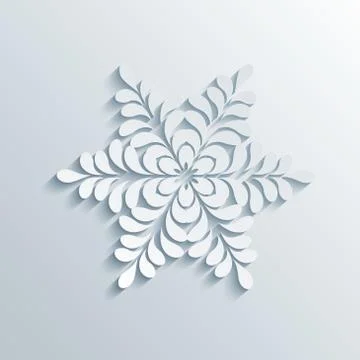 Holiday 3D Snowflake Stock Illustration