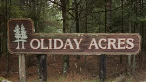 Holiday Acres Sign Stock Footage 333661482