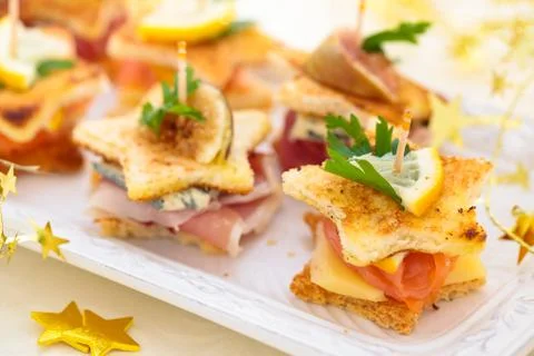 Holiday appetizers. Stock Photos