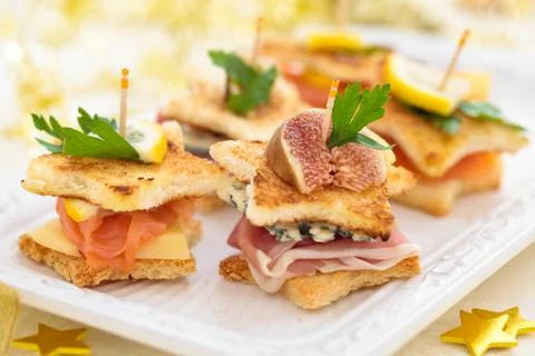 Holiday appetizers. Stock Photos