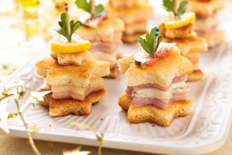 Holiday Appetizers. Stock Photos