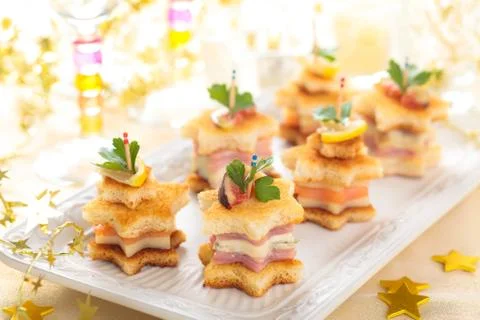 Holiday Appetizers. Stock Photos
