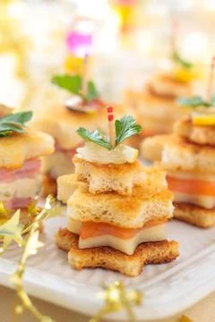Holiday Appetizers. Stock Photos