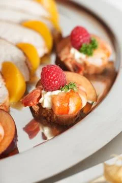 Holiday Appetizers on the platter Stock-Fotos