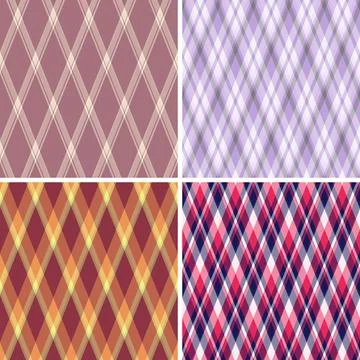 Holiday argyle pattern pack created for craft projects. Diamonds designs fit  Stock Illustration