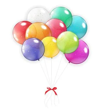 Holiday Background with Balloons. Can be used for advertisment, promotion and Stock Illustration