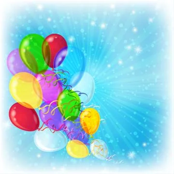 Holiday background with balloons Stock Illustration