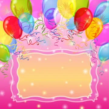 Holiday background with balloons Stock Illustration