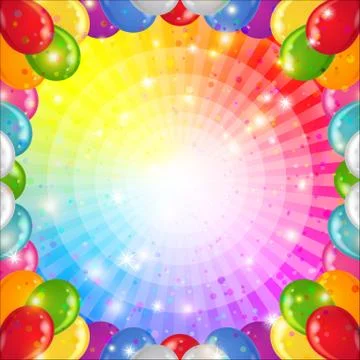 Holiday background with balloons Stock Illustration