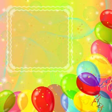 Holiday background with balloons Illustrazione stock