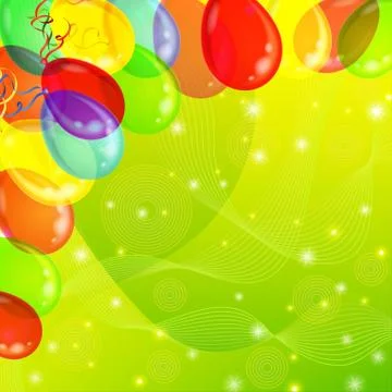 Holiday background with balloons Stock Illustration