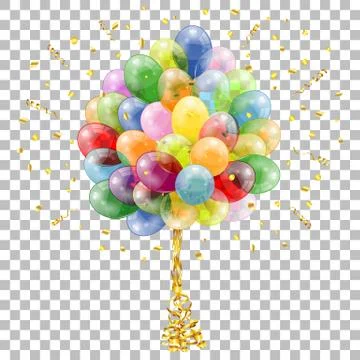 Holiday Background with Balloons Stock Illustration