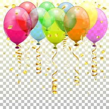 Holiday Background with Balloons Stock Illustration