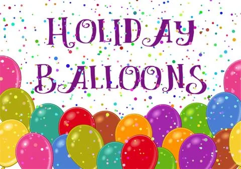 Holiday Background with Balloons Stock Illustration
