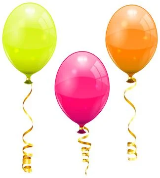 Holiday Background with Balloons Stock Illustration