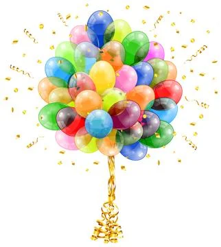 Holiday Background with Balloons Stock Illustration